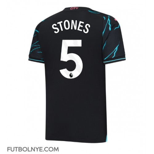Camiseta Manchester City John Stones #5 Tercera Equipación 2023-24 manga corta